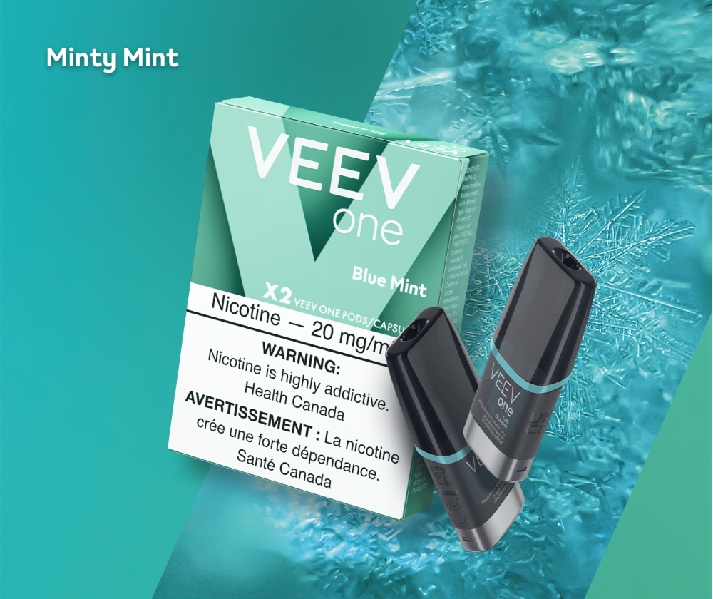 VEEV ONE - CLOSED PODS - BLUE MINT (MINTY MINT) OttawaVape VEEV ONE - CLOSED PODS - BLUE MINT (MINTY MINT) OttawaVape