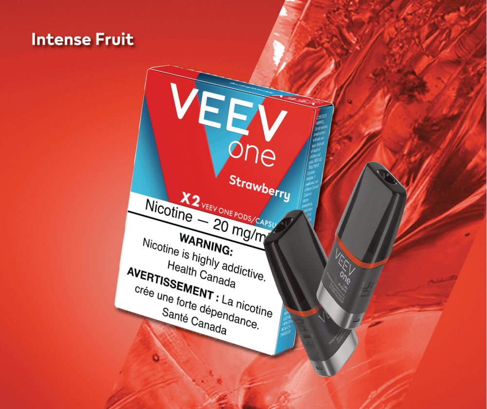 VEEV ONE - CLOSED PODS - STRAWBERRY (INTENSE FRUIT) OttawaVape VEEV ONE - CLOSED PODS - STRAWBERRY (INTENSE FRUIT) OttawaVape