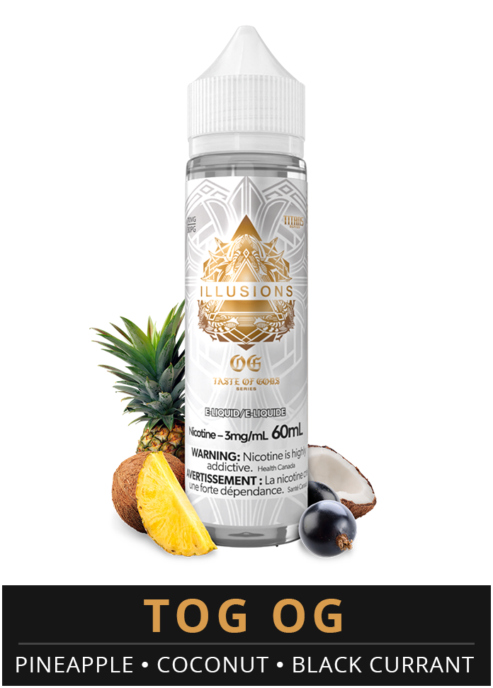 ILLUSIONS - E-LIQUID - FREEBASE - 60ML - TASTE OF GODS OG OttawaVape ILLUSIONS - E-LIQUID - FREEBASE - 60ML - TASTE OF GODS OG OttawaVape