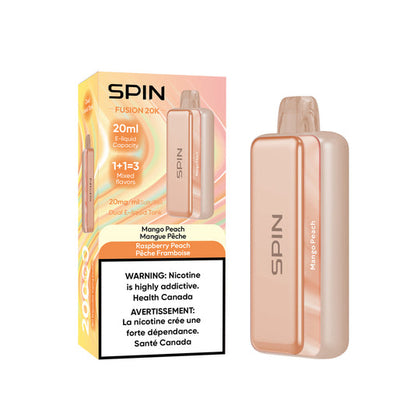 SPIN FUSION - DISPOSABLE - 20K - MANGO PEACH AND RASPBERRY PEACH