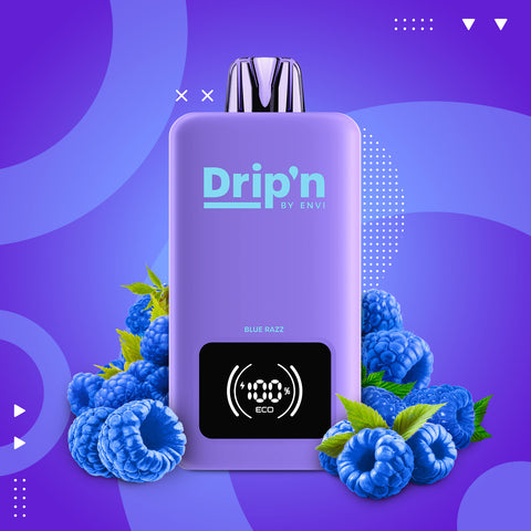 DRIP'N BY ENVI - 70K - DISPOSABLE - BLUE RAZZ
