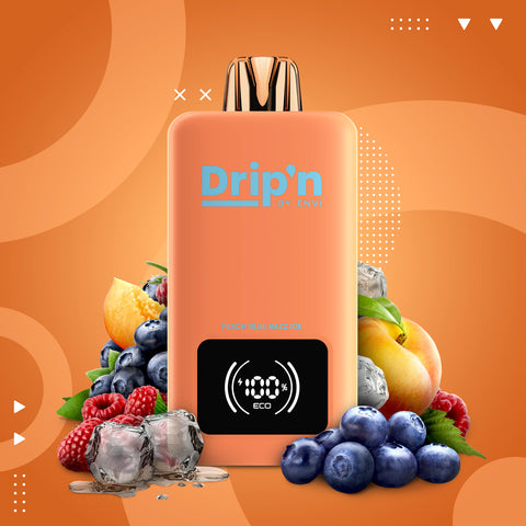 DRIP'N BY ENVI - 70K - DISPOSABLE - PEACH BLUE RAZZ ICE