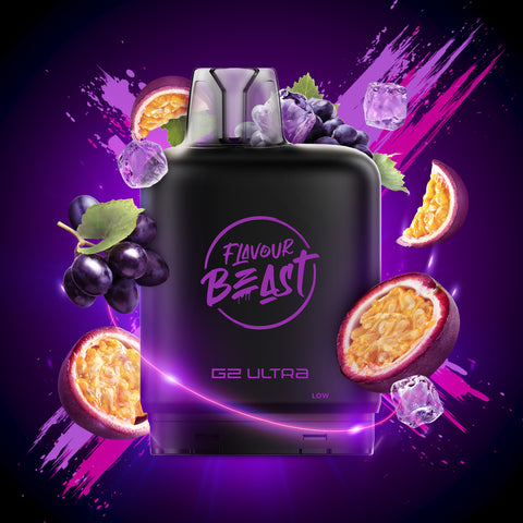 LEVEL X - FLAVOUR BEAST G2 ULTRA POD - GROOVY GRAPE PASSIONFRUIT