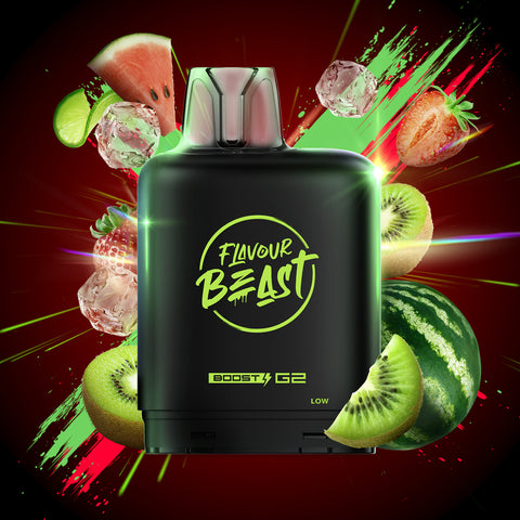 LEVEL X - FLAVOUR BEAST - BOOST G2 - WATERMELON STRAWBERRY KIWI ICED