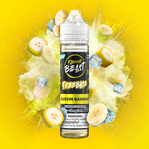 FLAVOUR BEAST - E-LIQUID - FREEBASE - 60 ML - BUSSIN BANANA ICED