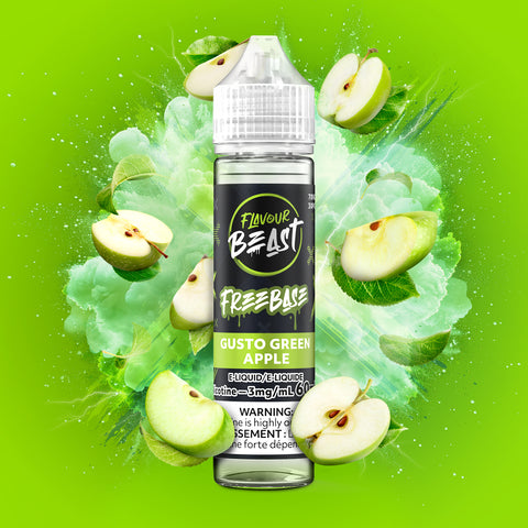 FLAVOUR BEAST - E-LIQUID - FREEBASE - 60 ML - GUSTO GREEN APPLE