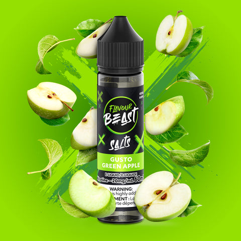 FLAVOUR BEAST - E-LIQUID - NIC SALT - 60 ML - GUSTO GREEN APPLE