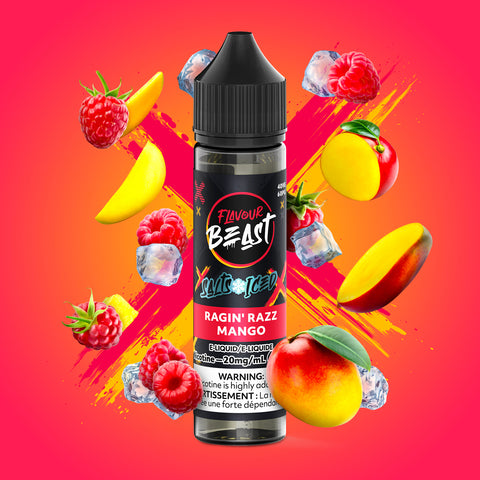 FLAVOUR BEAST - E-LIQUID - NIC SALT - 60 ML - RAGIN' RAZZ MANGO ICED