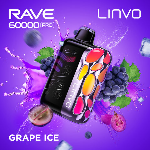 LINVO RAVE PRO - DISPOSABLE - GRAPE ICE
