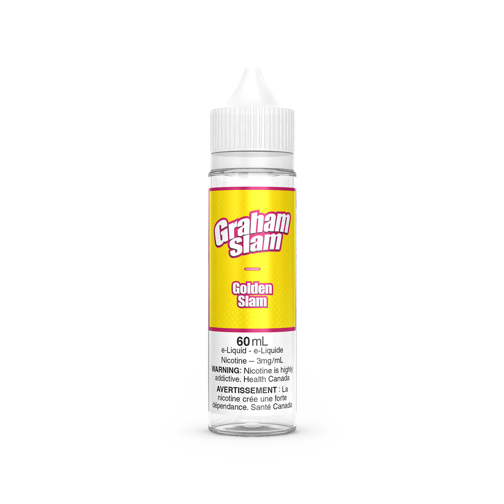 GRAHAM SLAM - E-LIQUID - FREEBASE - 60 ML - GOLDEN SLAM OttawaVape GRAHAM SLAM - E-LIQUID - FREEBASE - 60 ML - GOLDEN SLAM OttawaVape