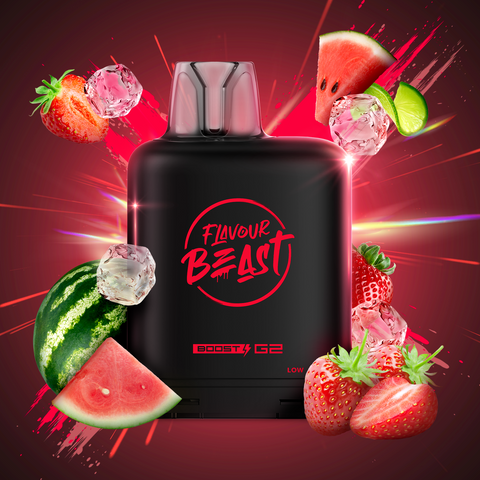 LEVEL X - FLAVOUR BEAST - BOOST G2 - SAVAGE STRAWBERRY WATERMELON ICED