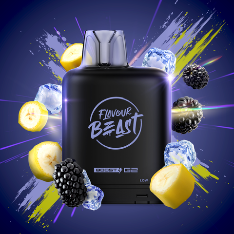 LEVEL X - FLAVOUR BEAST - BOOST G2 - BLAZIN' BANANA BLACKBERRY ICED