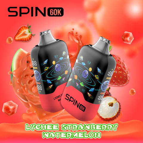 SPIN 60K - DISPOSABLE - LYCHEE STRAWBERRY WATERMELON