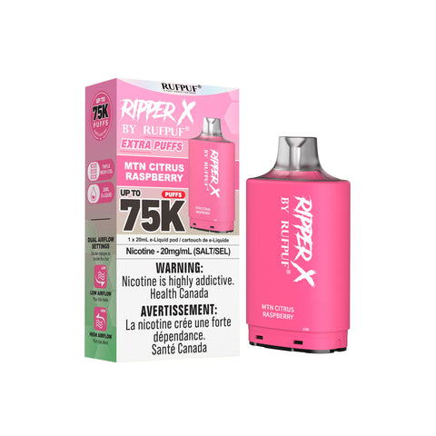 RIPPER X BY RUFPUF - CLOSED PODS - 75K - MTN CITRUS RASPBERRY