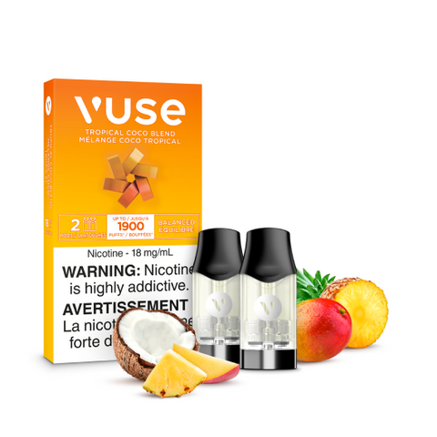VUSE - CLOSED PODS - (2 PACK) - TROPICAL COCO BLEND