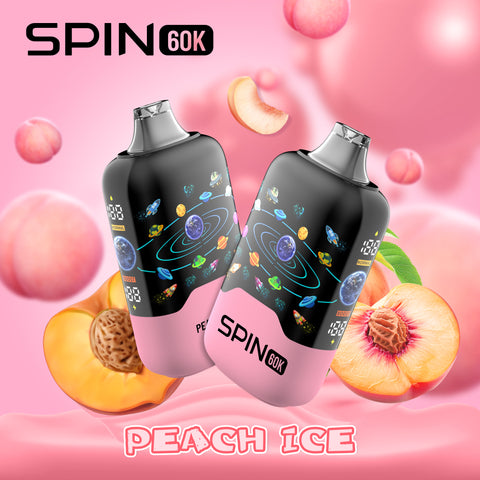 SPIN 60K - DISPOSABLE - PEACH ICE