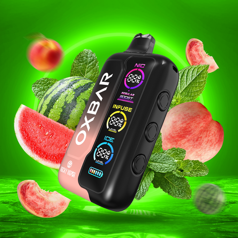 ROCKY VAPOR OXBAR TRI FUSION - DISPOSABLE - PEACH WATERMELON ICEb