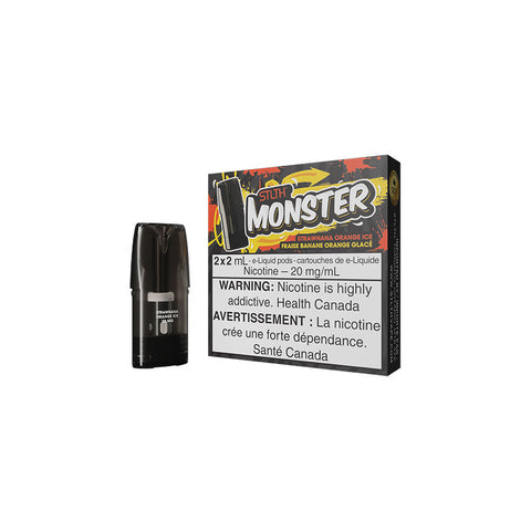STLTH MONSTER POD PACK STRAWNANA ORANGE ICE
