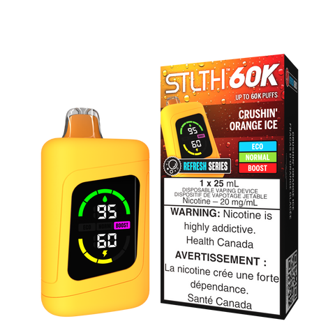 STLTH 60K - DISPOSABLE - REFRESH SERIES - CRUSHIN' ORANGE ICE