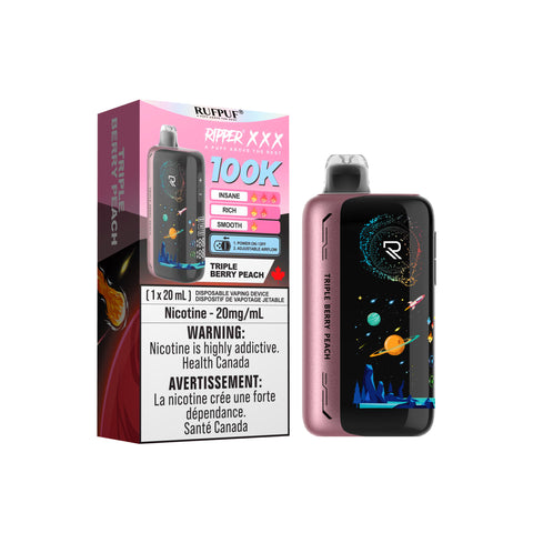 RUFPUF RIPPER XXX - DISPOSABLE - 100K - TRIPLE BERRY PEACH