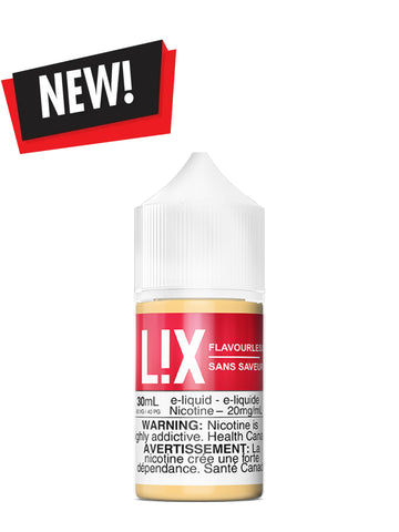 flavourless vape juice L!X - E-LIQUID - NIC SALT - 30ML