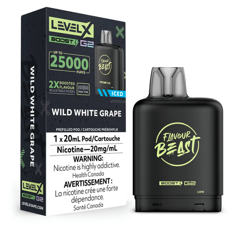 LEVEL X - FLAVOUR BEAST - BOOST G2 - WILD WHITE GRAPE ICED