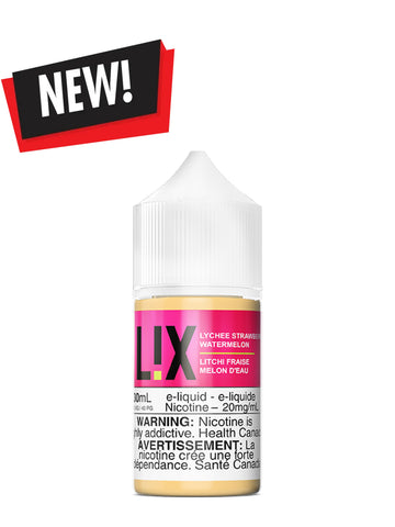 L!X - E-LIQUID - NIC SALT - 30ML - LYCHEE STRAWBERRY WATERMELON