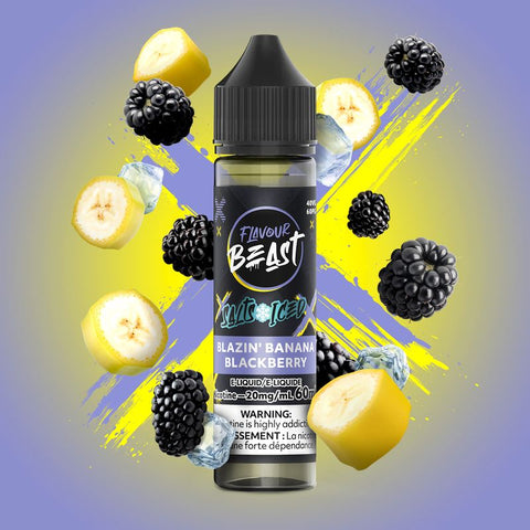 FLAVOUR BEAST - E-LIQUID - NIC SALT - 60 ML - BLAZIN' BANANA BLACKBERRY