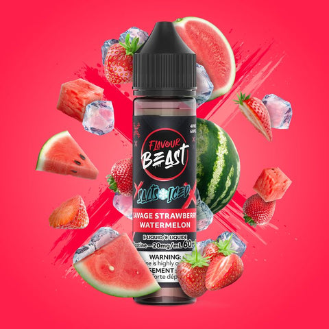 FLAVOUR BEAST - E-LIQUID - NIC SALT - 60 ML - SAVAGE STRAWBERRY WATERMELON