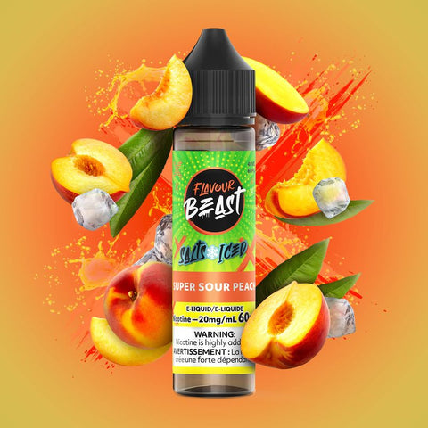 FLAVOUR BEAST - E-LIQUID - NIC SALT - 60 ML - SUPER SOUR PEACH