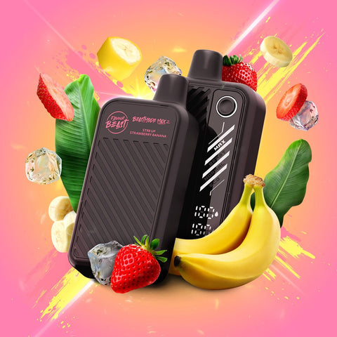 FLAVOUR BEAST BEAST MODE MAX 2 - 50K - DISPOSABLE - STR8 UP STRAWBERRY BANANA