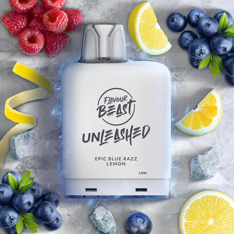 LEVEL X - FLAVOUR BEAST UNLEASHED  - BOOST POD - EPIC BLUE RAZZ LEMON